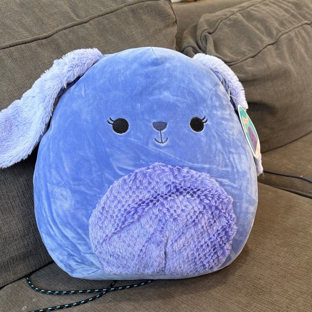 Squishmallow Sayed Plush Blue Bunny Toy